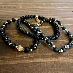 Erimish Extended Black Bracelet Set